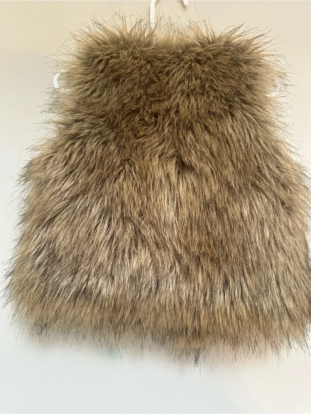 Old Navy Toddler Faux Fur Vest 18–24M Brown Button Closure Girls
